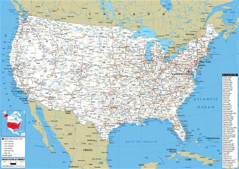 road map of usa with states and cities|Large size Road Map of the United States .